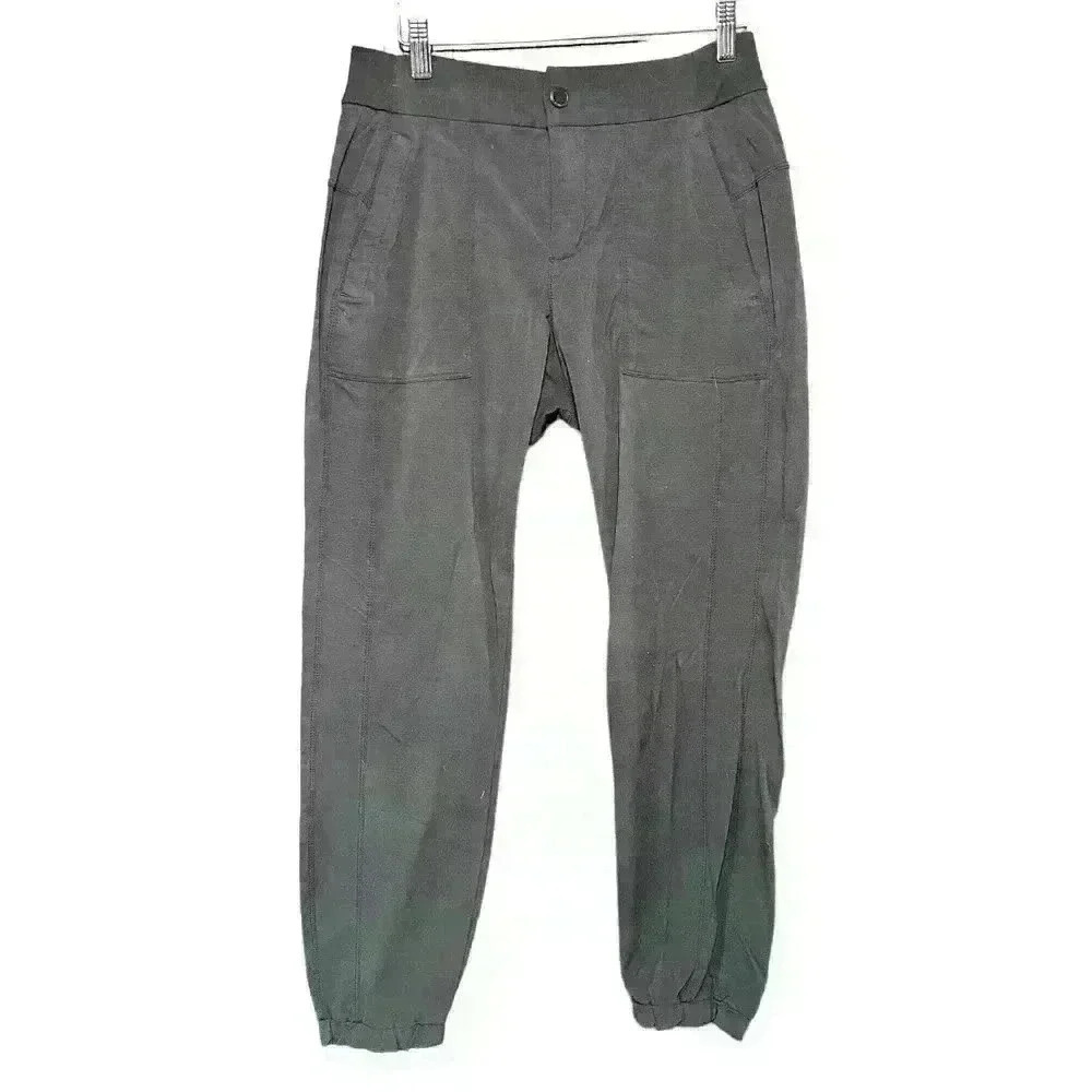 ATHLETA Windbreaker Lightweight Dark Blue Stretchy Waist Jogger Pants Women 4